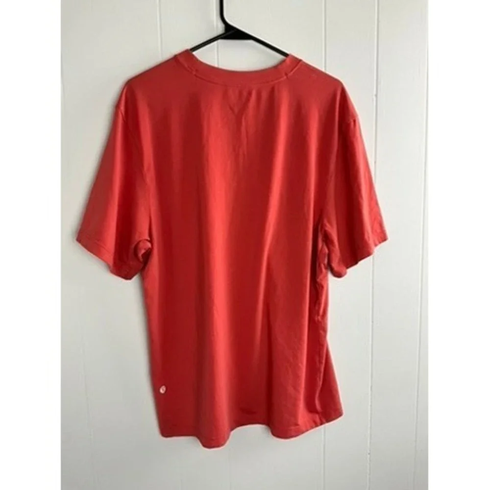 Lululemon Fundamental T-Shirt Mens Medium Red Orange Short Sleeve Pima Tee
